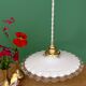 Vintage white opaline lace pendant light (OP12)