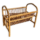 Rattan magazine rack