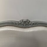 Lit corbeille de style Louis XV en hetre patiné XX siècle