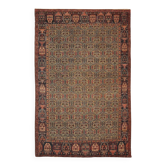 Tapis persan Farahan antique fait main 131 cm x 195 cm années 1860