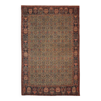 Handmade antique Persian Farahan rug 131cm x 195cm 1860s