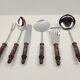 6 kitchen utensils brown ceramic sleeves