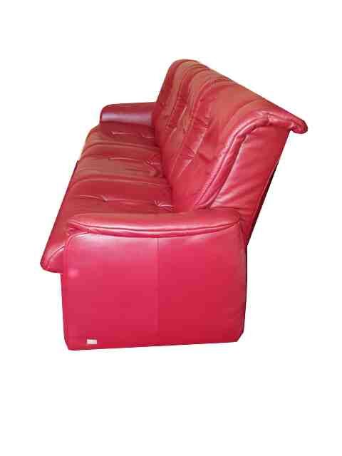 Sofa himmola cuir red with ottoman