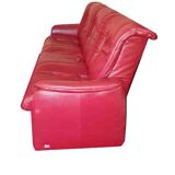 Sofa himmola cuir red with ottoman
