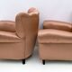 Pair of Mid-Century Modern Italian Satin Armchairs, 1950s