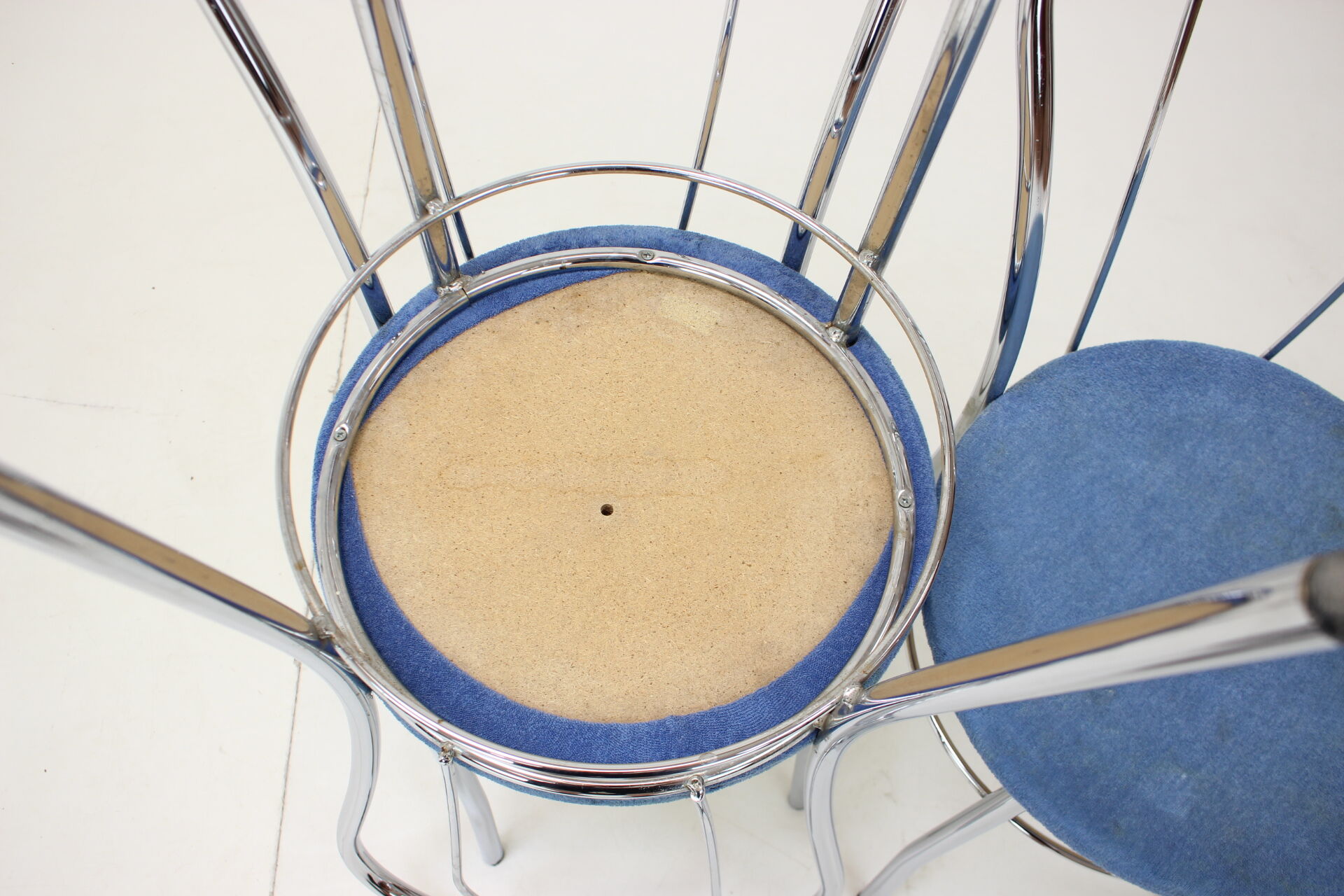 1980s Set of Four Chrome Dining Chairs, Italy