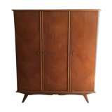 Vintage 3-doors cabinet with feet compass