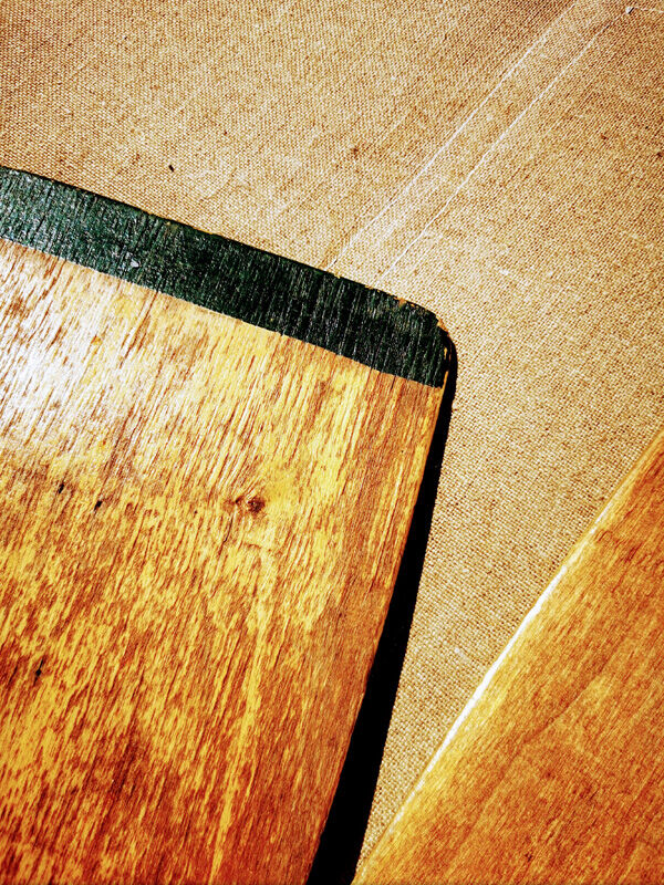 Pair of old wooden oars