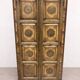 Carved wooden wardrobe and repoussé metal – Indian inspiration – 20th century