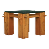 Vintage Pine Brutalist Coffee Table, 1970s