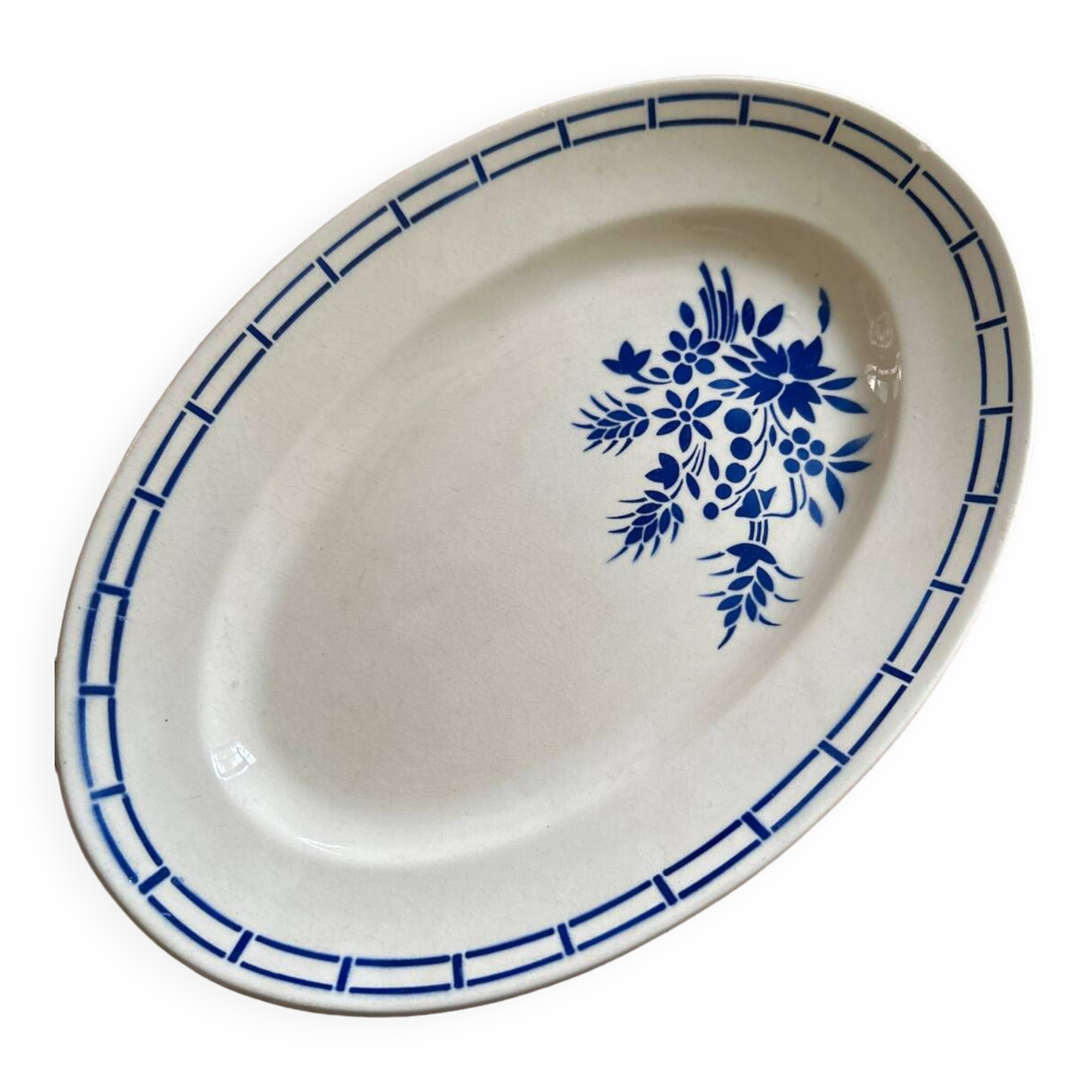 Plat vintage porcelaine de Badonvilliers