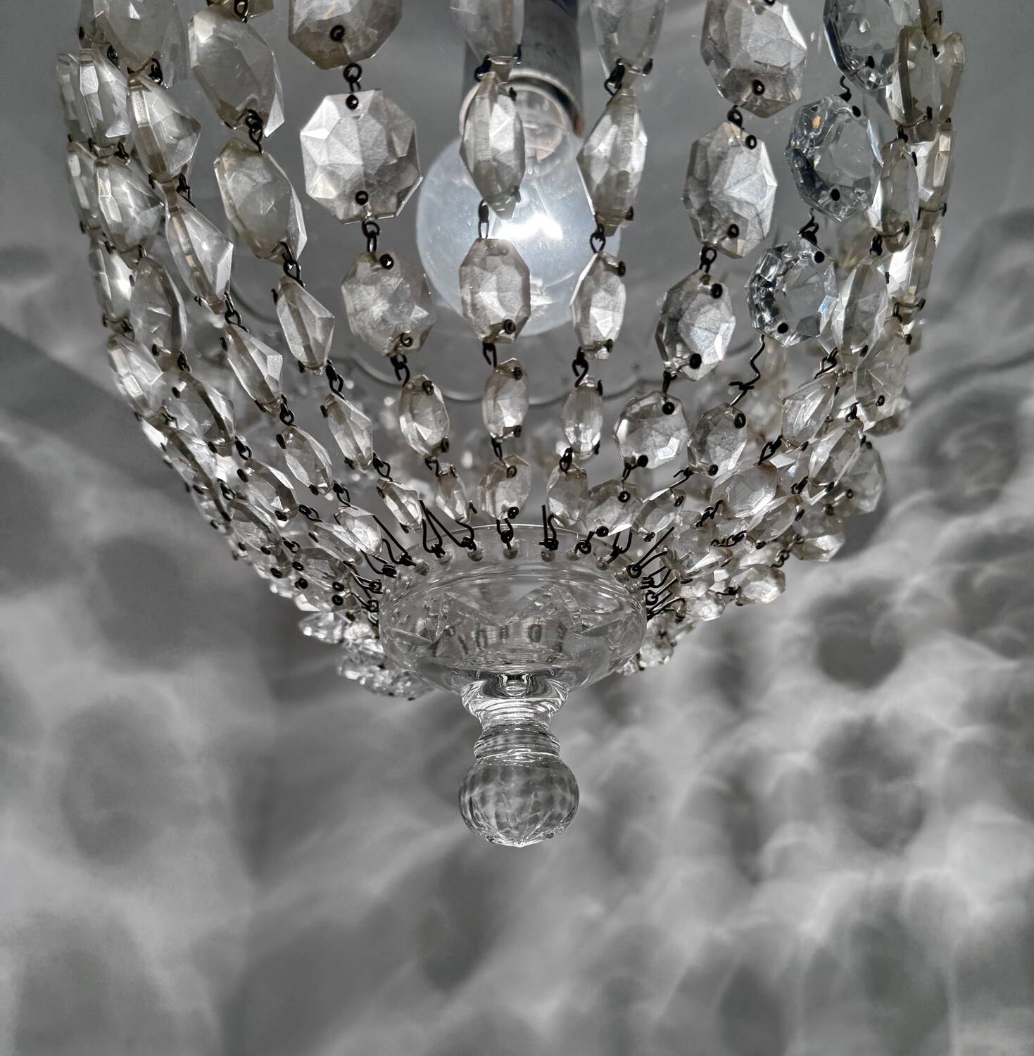 50s crystal hot air balloon ceiling light