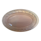 Oval pink glass plate model Rosaline Arcoroc