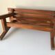 Bench vintage oak Annees 60