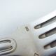 Set of six forks in silver metal mesh model