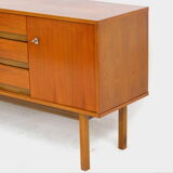 Vintage mid century modern minimalist sideboard in walnut, 1960s