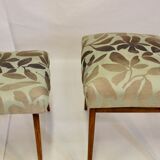 Duo of stools in 50s beech fully restored