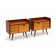 Set of 2 bedside tables/sideboards with flap and drawers