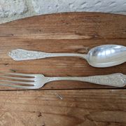 Ravinet d'Enfert silver plated fork and spoon set 84g