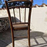 Wooden and cane chair