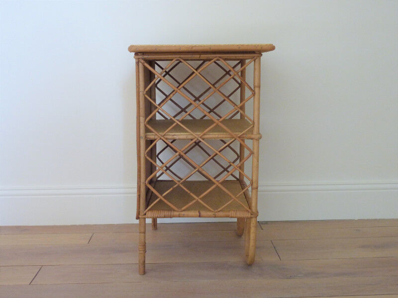 Rattan bedside table