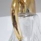 Carafe, transparent crystal, gilded brass, Germany, 1950s