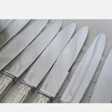 Set de 12 couteaux à fromage en métal blanc