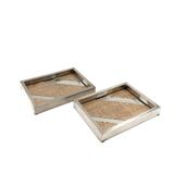 Hollywood regency set of 2 trays / vide poche, Tommaso Barbi Italy 1970s