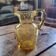 Amber bubble glass pitcher