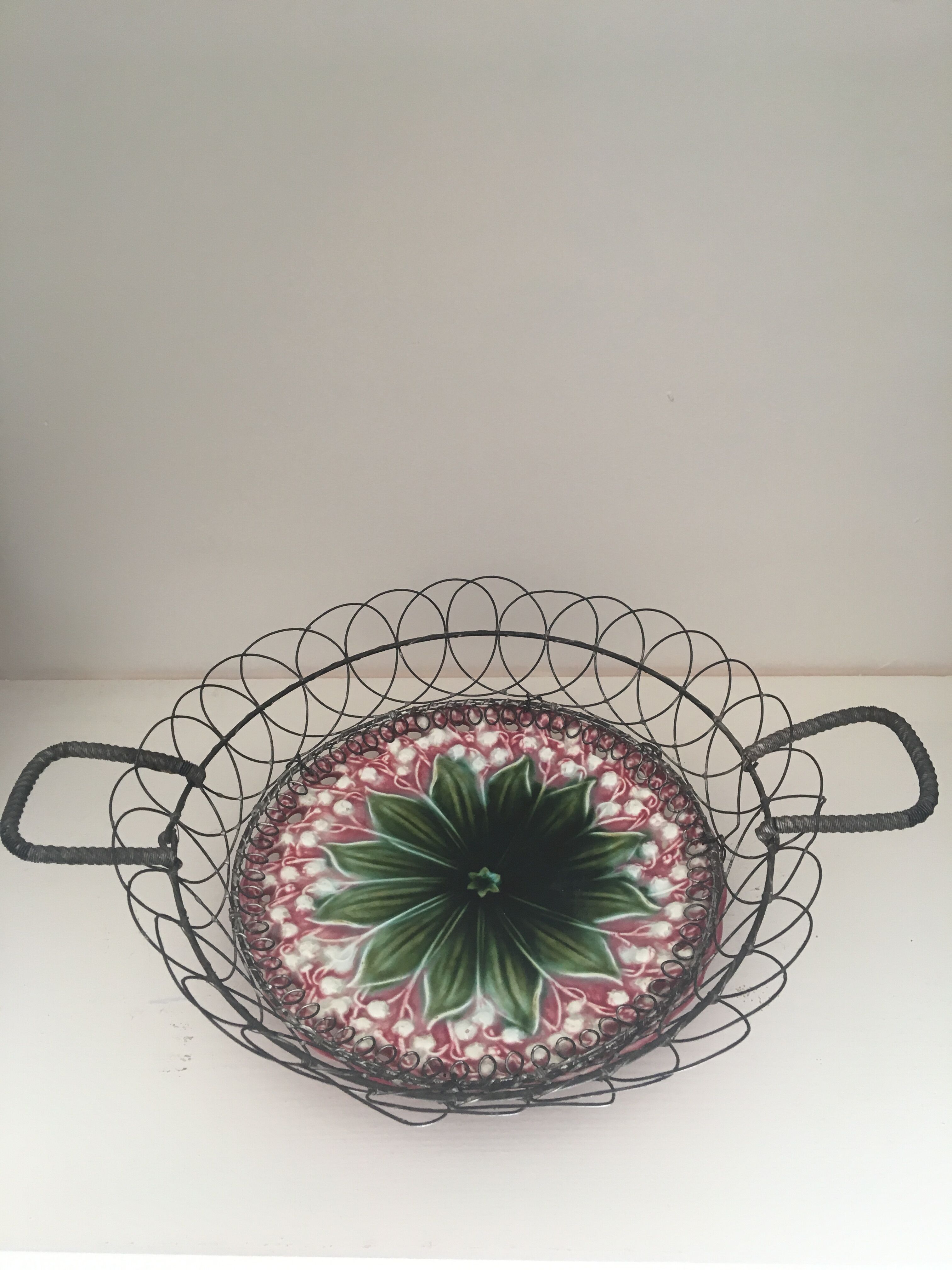 Dish in barbotine late 19th century