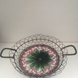 Dish in barbotine late 19th century