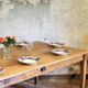 Large authentic farmhouse table made of solid French oak.