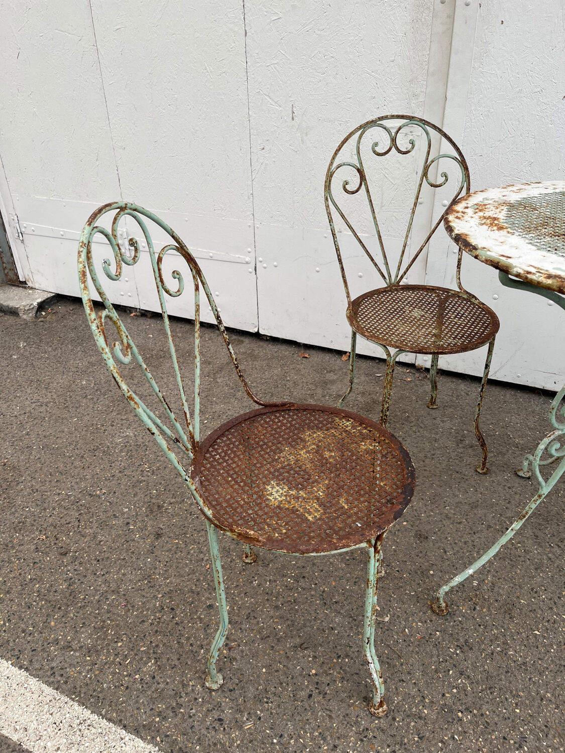 Wrought iron garden furniture 1920