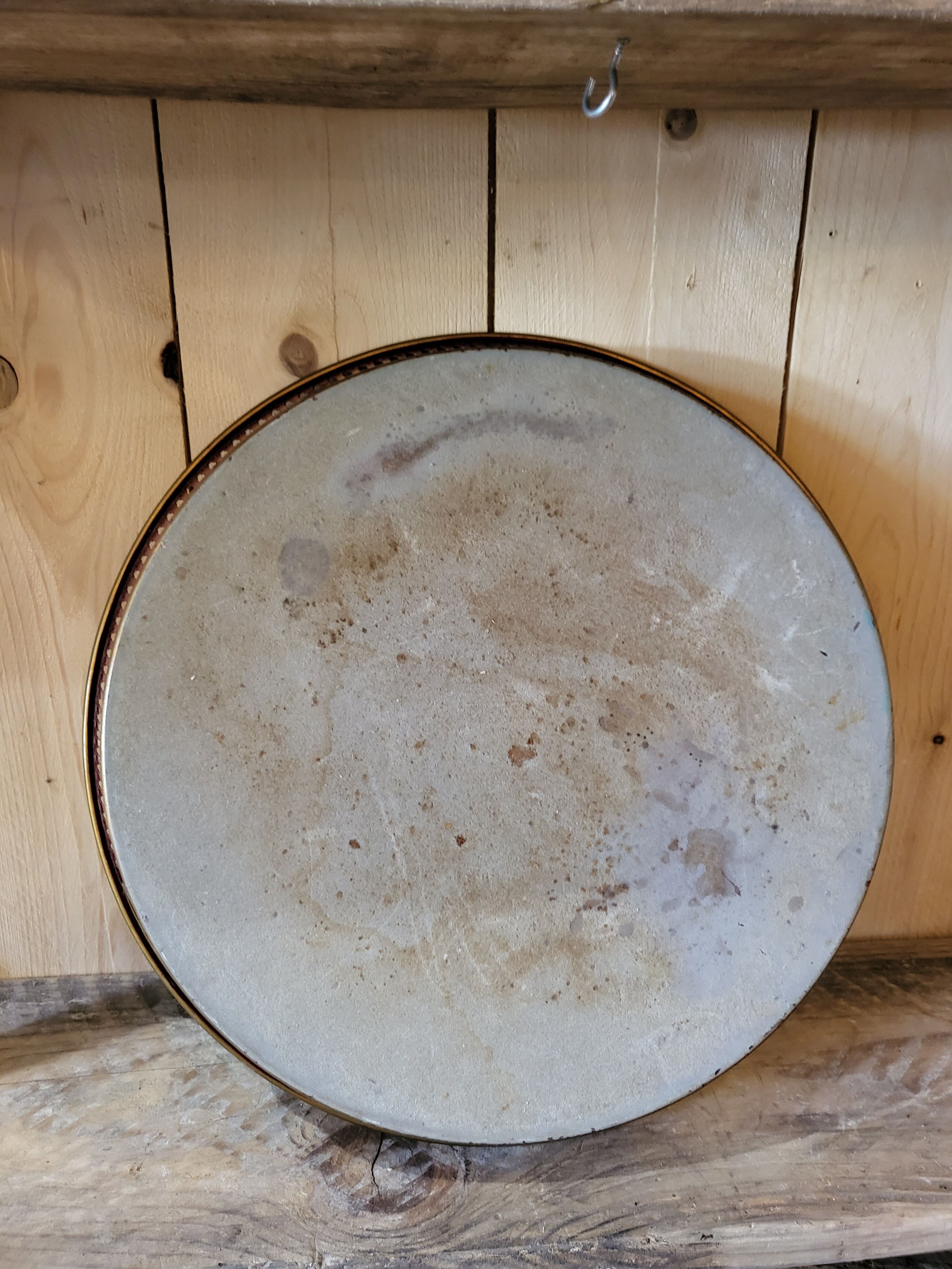 Old painted sheet metal top