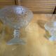 Salad bowl + 6 Ice Fruit Cups Mousse PAVEL PANEK Moulded Glass Vintage