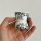 Set of 4 antique earthenware egg cups