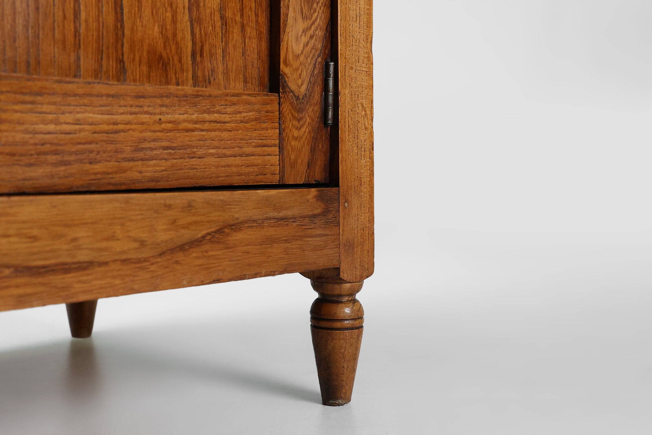 Table de nuit Art Déco française avec plateau en pierre bleue, années 1920