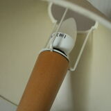 Table lamp chrome foot and vintage wood