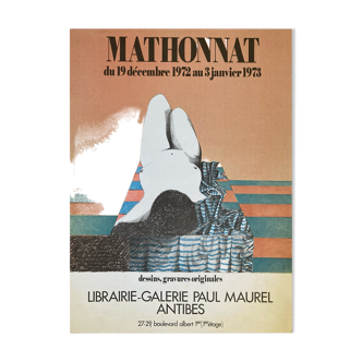 Affiche de Michel Mathonnat pour la galerie Paul Maurel à Antibes 1973
