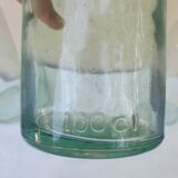 Set of 3 old bottles in mouth-blown glass