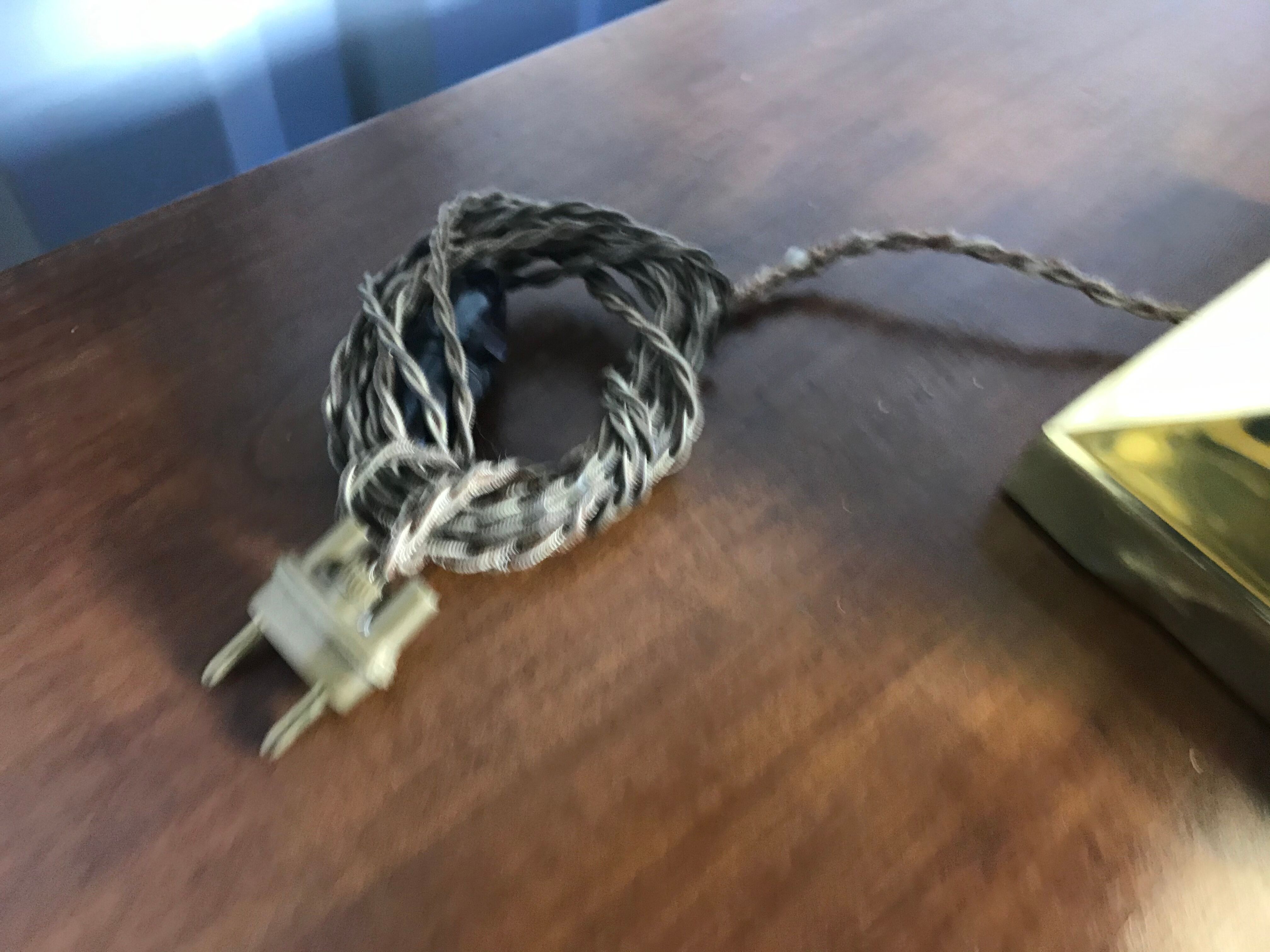 Brass lamp with bespoke pagoda lampshade