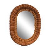 Old rattan mirror tread year 50-60