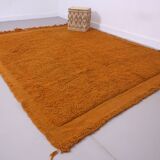 Rust Vintage Handmade Moroccan Rug 214 x 244 cm - Old Berber Rug -