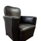 Vintage Art Deco leather armchair / single armchair / chair
