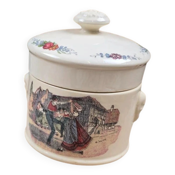 Antique storage jar Sarreguemines Obernai Henri Loux