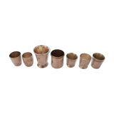 Set of 7 timpani in silver metal