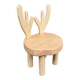 Children's chair in deer wood - Reindeer stool