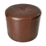 Pouf foot rest vintage leather