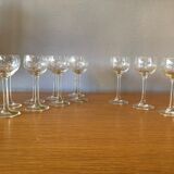 10 Meisenthal crystal glasses