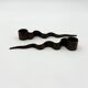 Pair of "Serpentine" candlesticks, modernist, 1970s